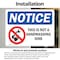 Signmission This Is Not A Handwashing Sink Sign With Symbol, 7 in W x Rectangle, Vinyl Decal OS-2PACK-NS-D-57-L-18631 - alternate 5